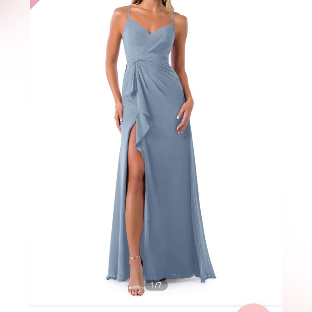 Azazie Dusty Blue Bridesmaids Dress